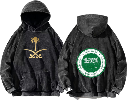 SaudIa Arabia saudi  Oversize  Hoodie Washed gray 19
