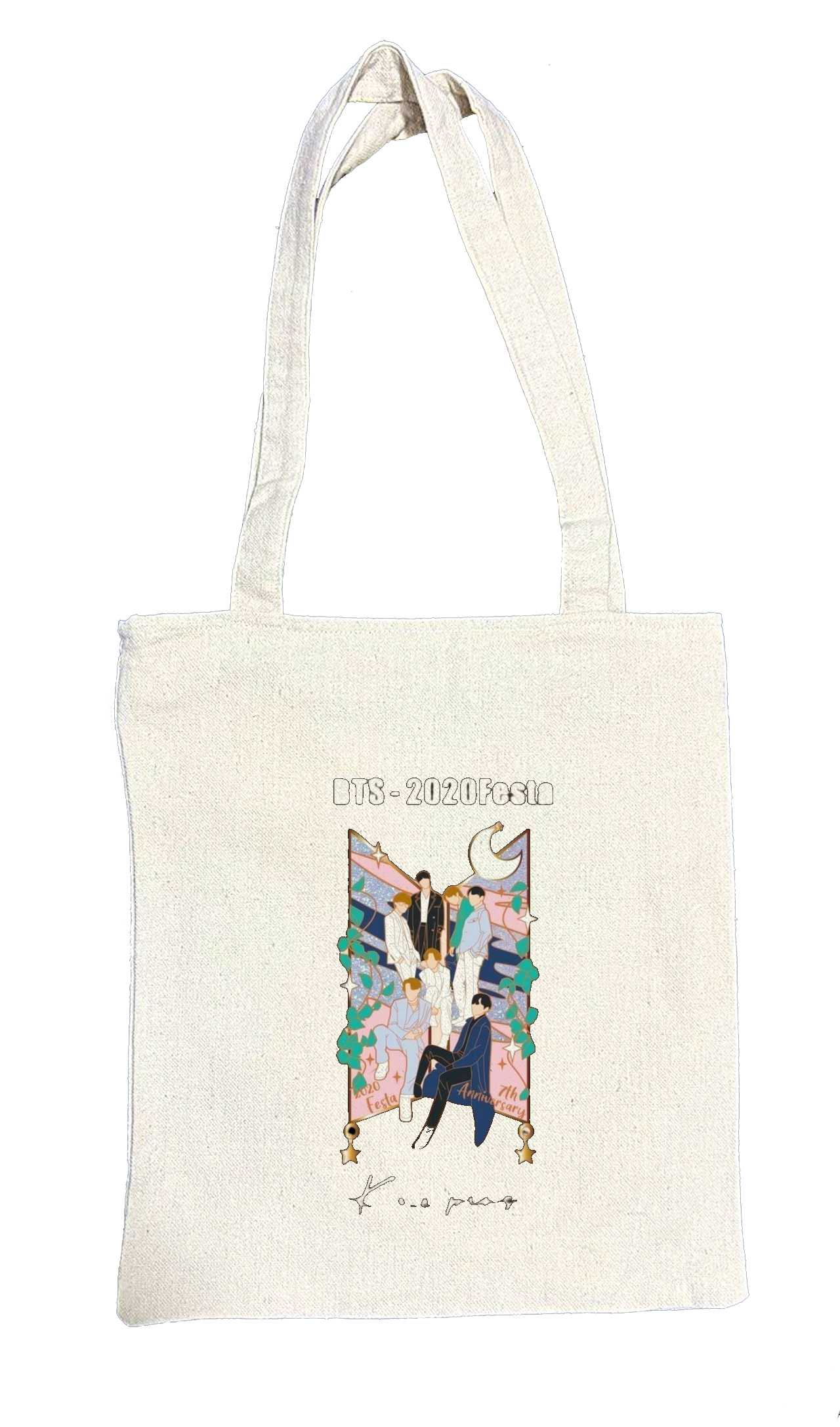 BTS tote bag beige 19