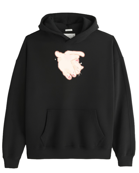 cat Oversize Hoodie Black 19