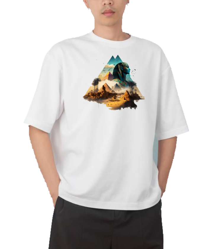 Egypt t- shirt Over Size White 19