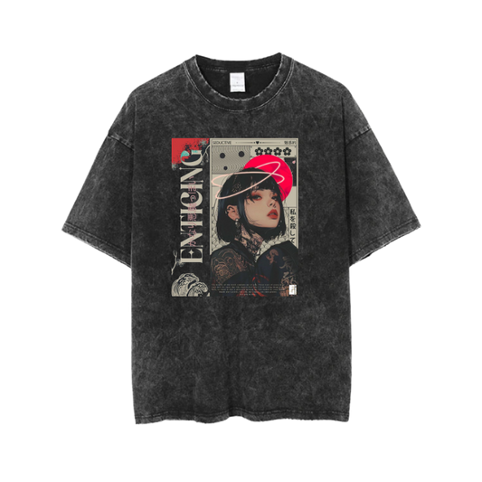 RANDOM ANIME GIRL t- shirt Washed  19