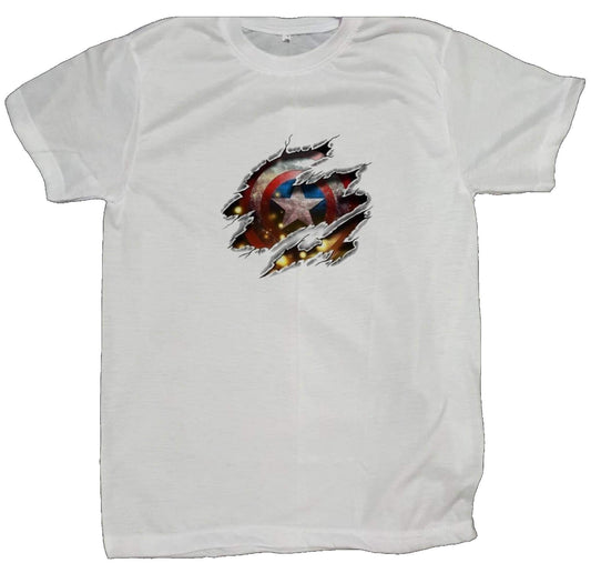 Marvel t- shirt fat White 19