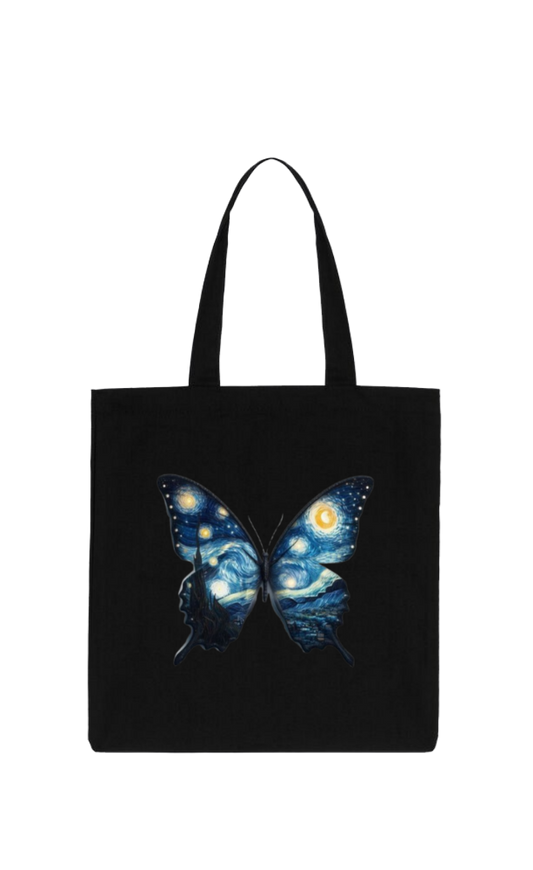 butterflies tote bag Black 19
