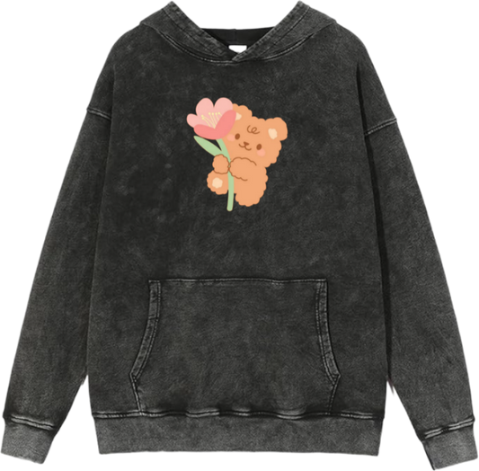 bear Oversize  Hoodie Washed gray 19