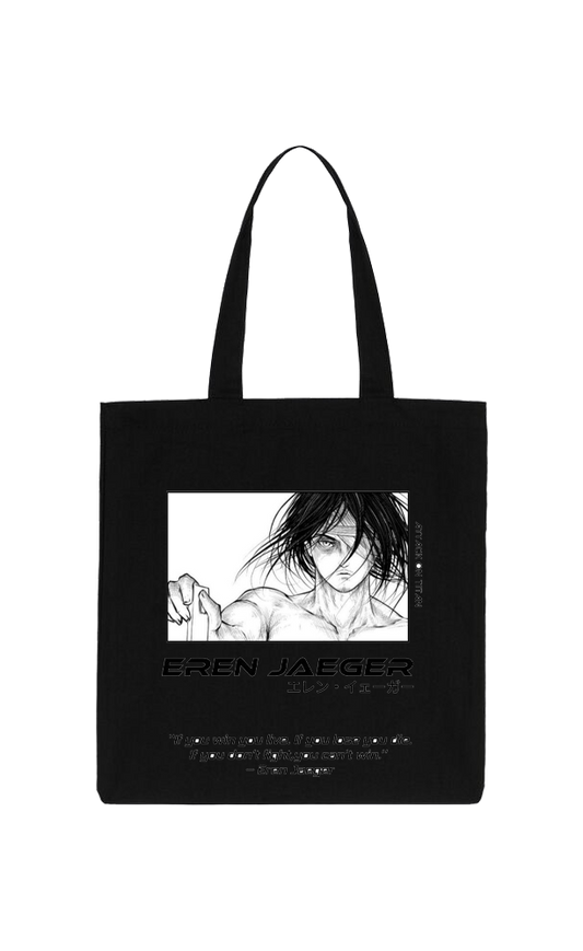 Anime Attack on titan shingeki no kyojin Aot Black tote bag 19