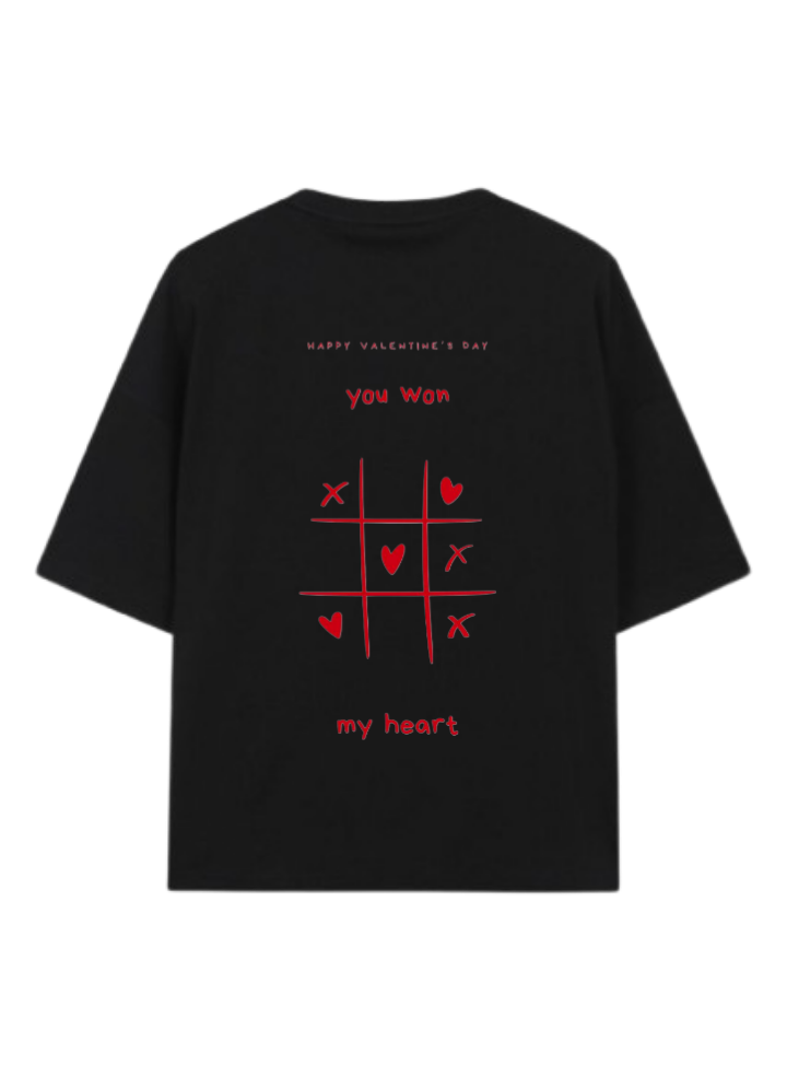 VaIentine coupIe t- shirt Black Back 19
