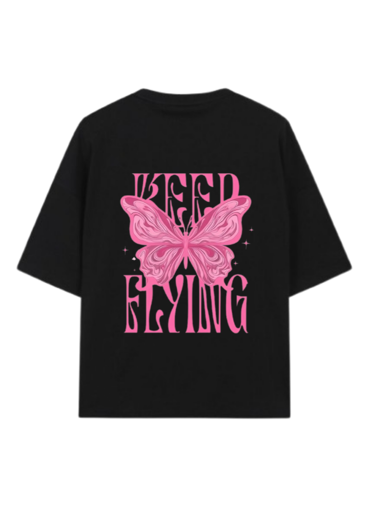 butterflies t- shirt Black Back 19