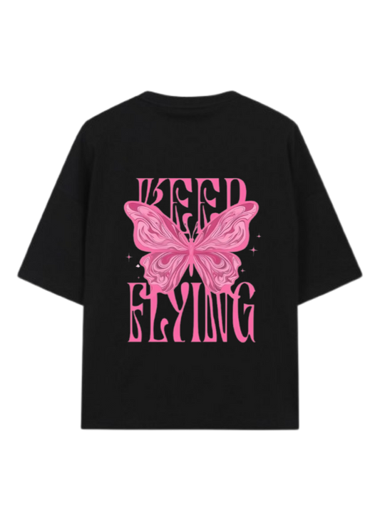 butterflies t- shirt Black Back 19