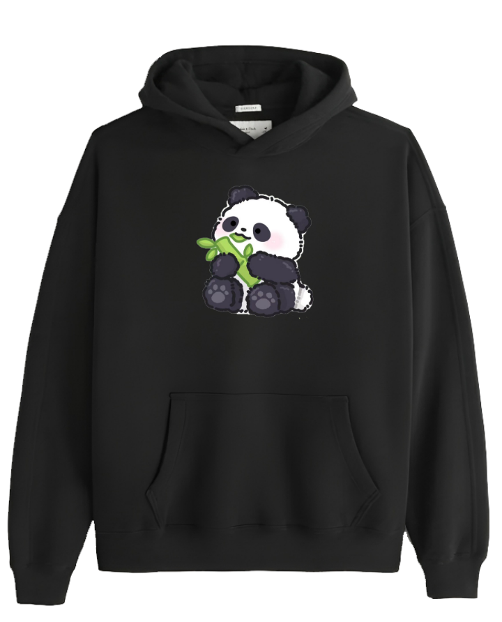 PANDA Oversize Hoodie Black 19