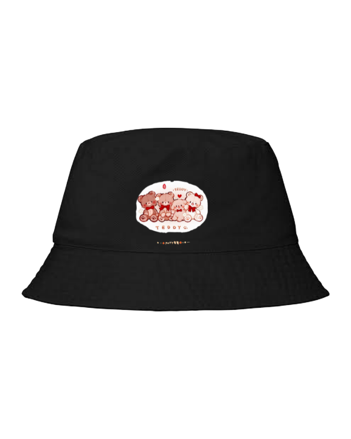 bear Bucket hat Fishman hat cap Black 19