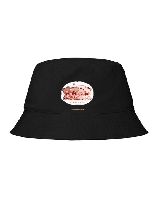 bear Bucket hat Fishman hat cap Black 19