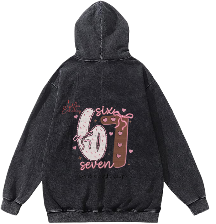 67 designs Oversize Hoodie Washed Back 20