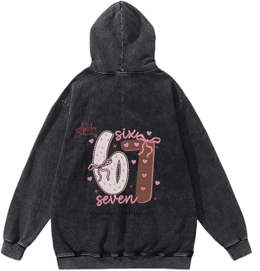 67 designs Oversize Hoodie Washed Back 20