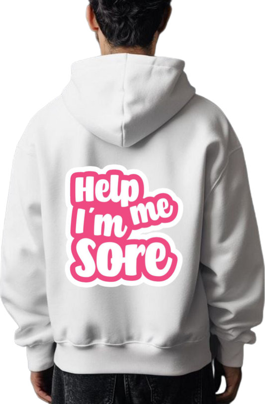 workout gym pilates Oversize Hoodie White Back 19