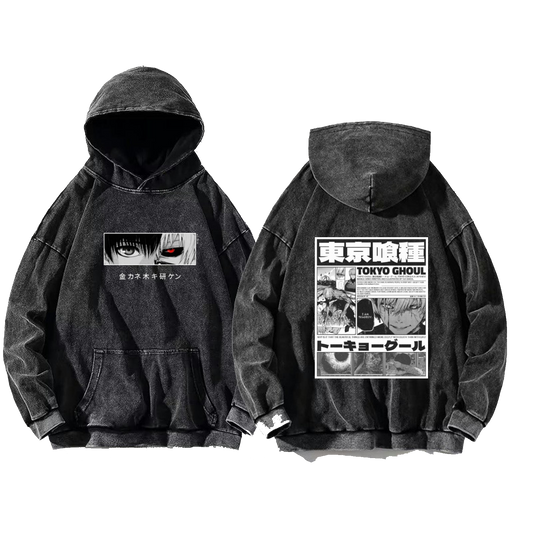 Tokyo ghoul One Size hoodie Washed Back 19