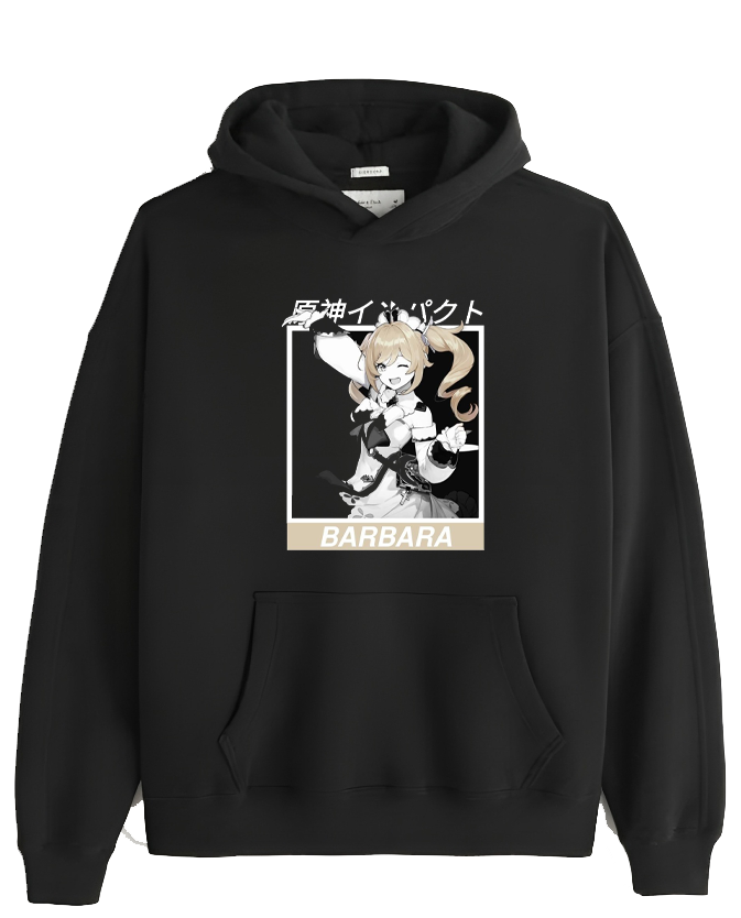 Genshin Impact Barbara Over Size hoodie Black 19