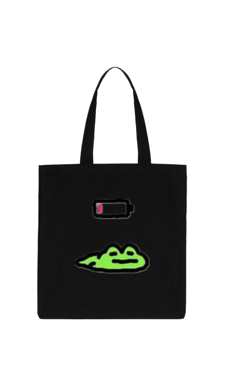 Frog tote bag Black 19