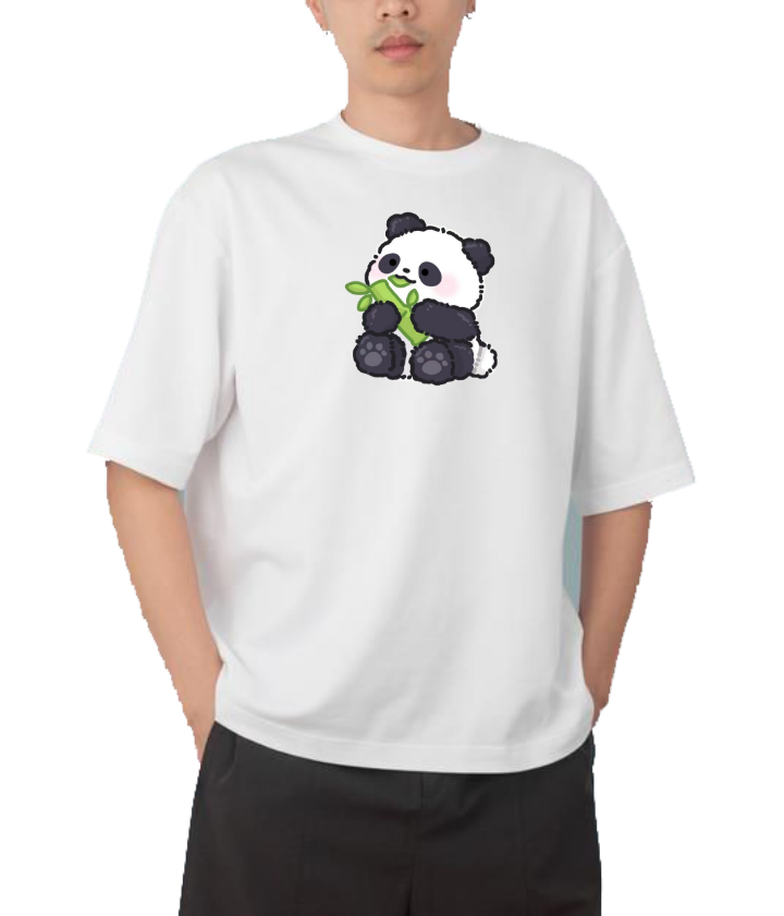 PANDA Oversize Hoodie White 19