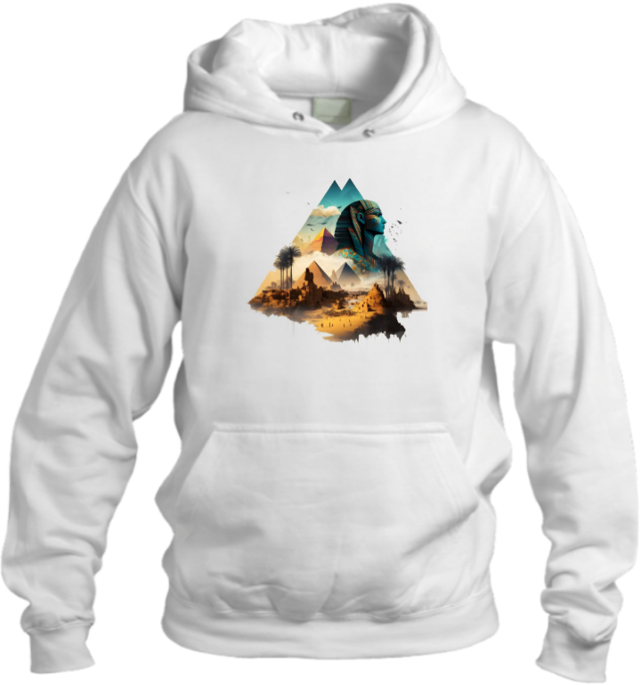 Egypt Over Size hoodie White 19