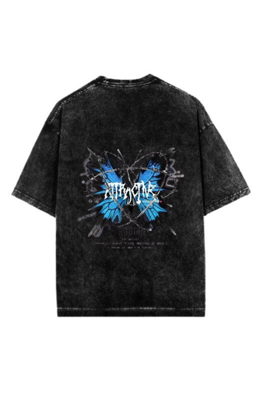 butterflies One Size t- shirt Washed Back 19
