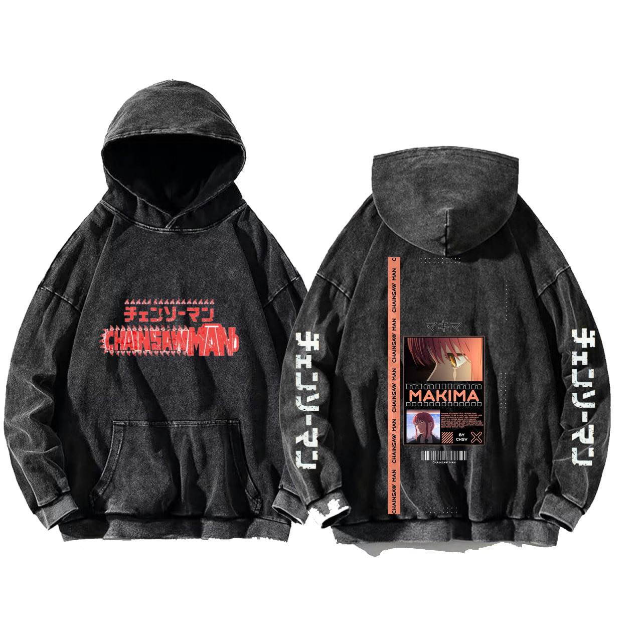 Chainsaw Man One Size hoodie Washed Back 19
