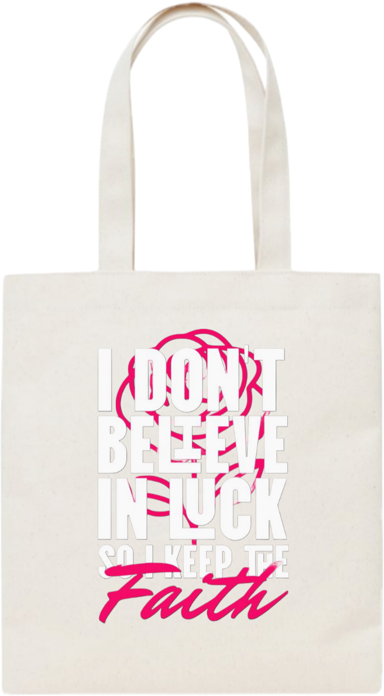 I DON'T BELIEVE IN LUCK SOLKEEP THE Faith tote bag beige 19