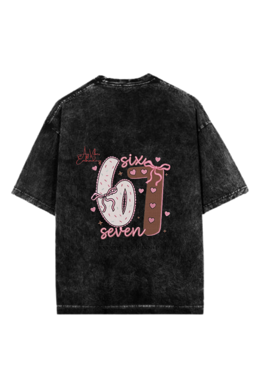 67 designs One Size t- shirt Washed Back 19