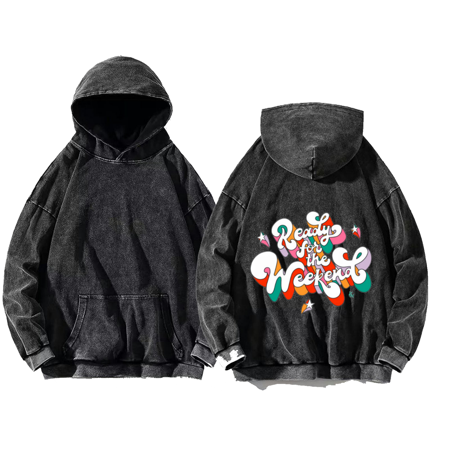 Reauty for the Weekend One Size hoodie Washed Back 19