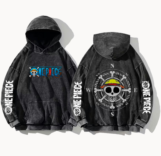 one piece One Size hoodie Washed Back 19