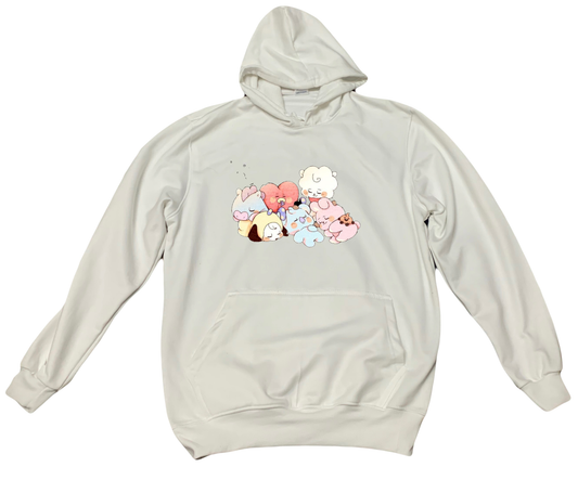 BTS One Size hoodie White 19