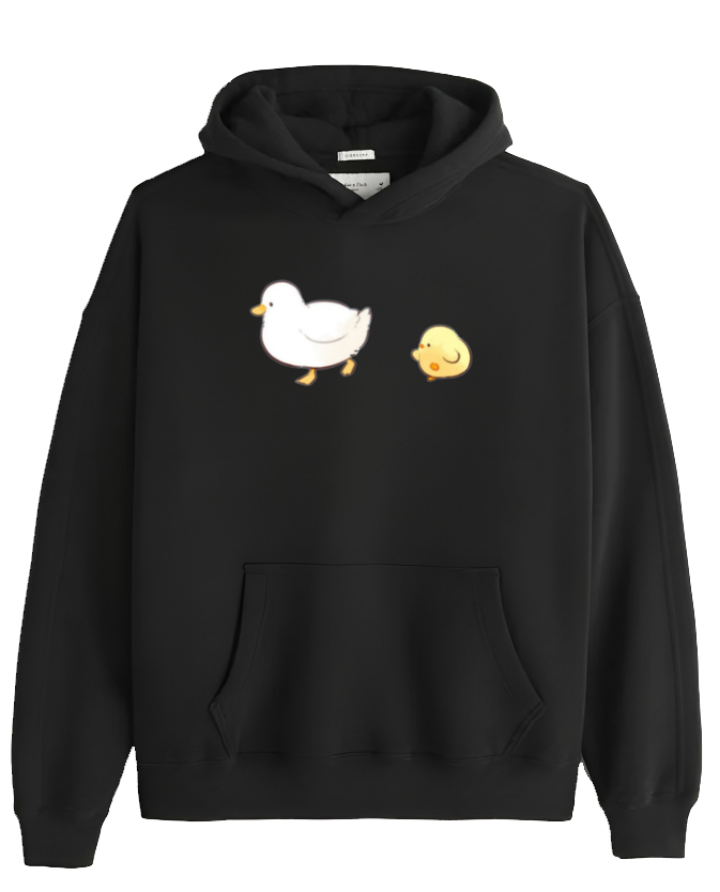 duck Oversize Hoodie Black 19