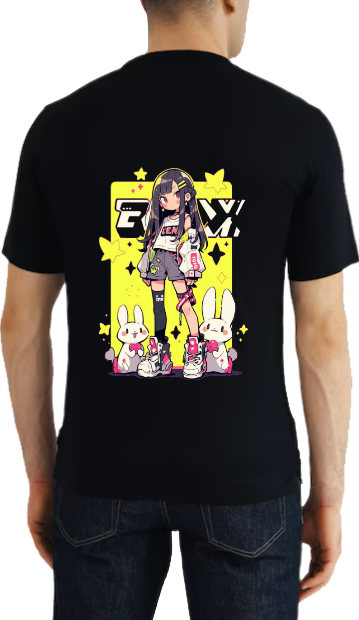 Kawaii t- shirt One Size Black Back 39