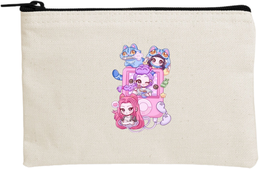 Hunterix kpop wallet pencil case Beige 19