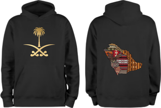 SaudIa Arabia saudi Oversize Hoodie Black 1