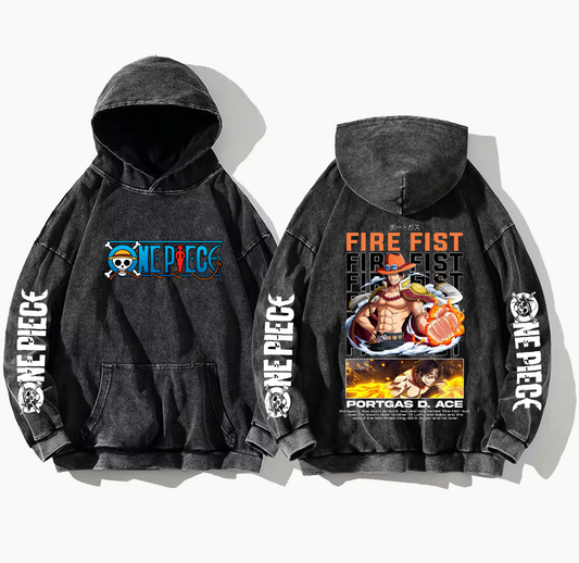 one piece One Size hoodie Washed Back 1
