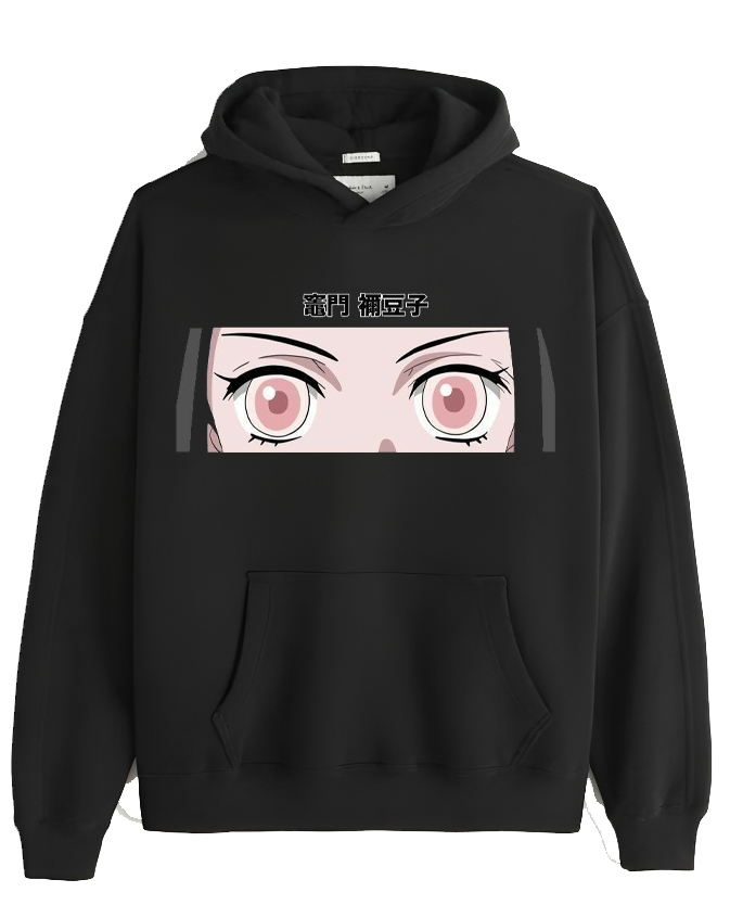Anime Demon slayer nezuko tanjiro Oversize Hoodie Black 54