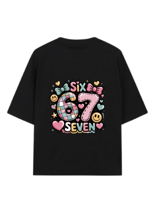 67 designs One Size t- shirt Black Back 1