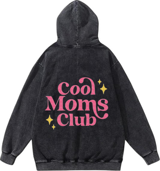 Mom dad parents Oversize Hoodie Washed gray Back 1