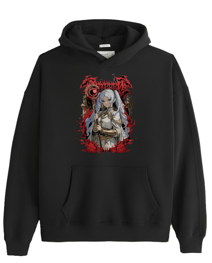 Frieren Beyond Journey's End One Size hoodie Black 1