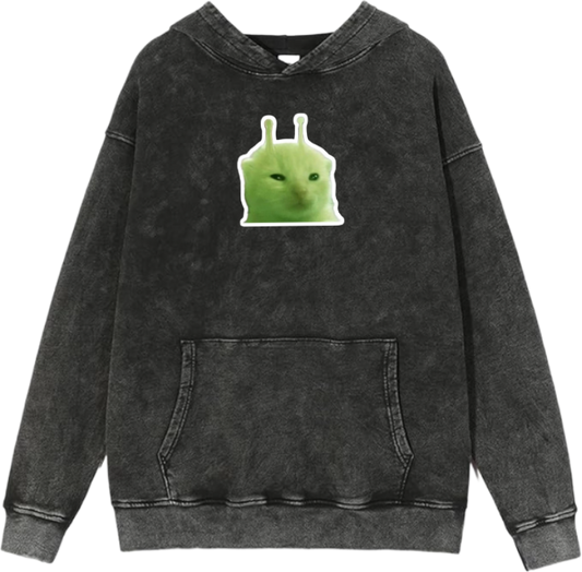 aliens Oversize Hoodie Washed gray  1