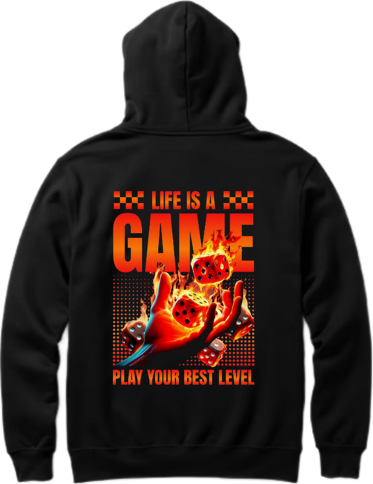 GAME Over Size hoodie Black Back 102
