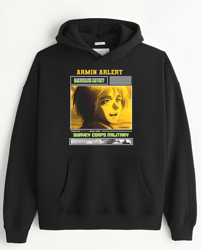 Anime Attack on titan shingeki no kyojin eren levi mikasa Aot black Oversize  HOODIE 21