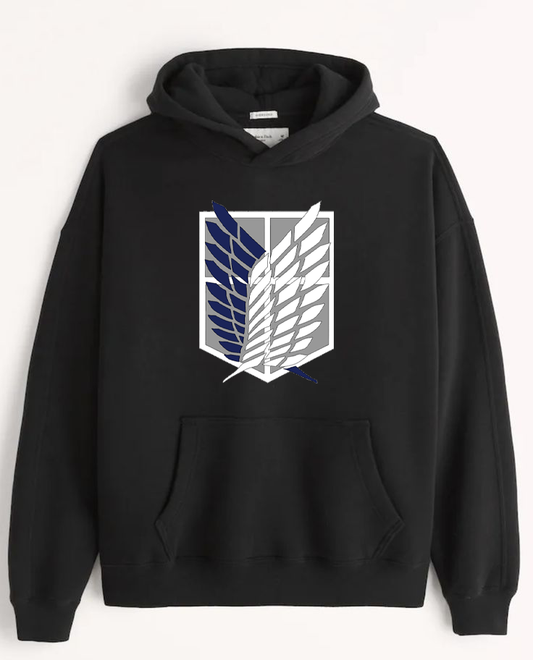 Anime Attack on titan shingeki no kyojin eren levi mikasa Aot black Oversize  HOODIE 22