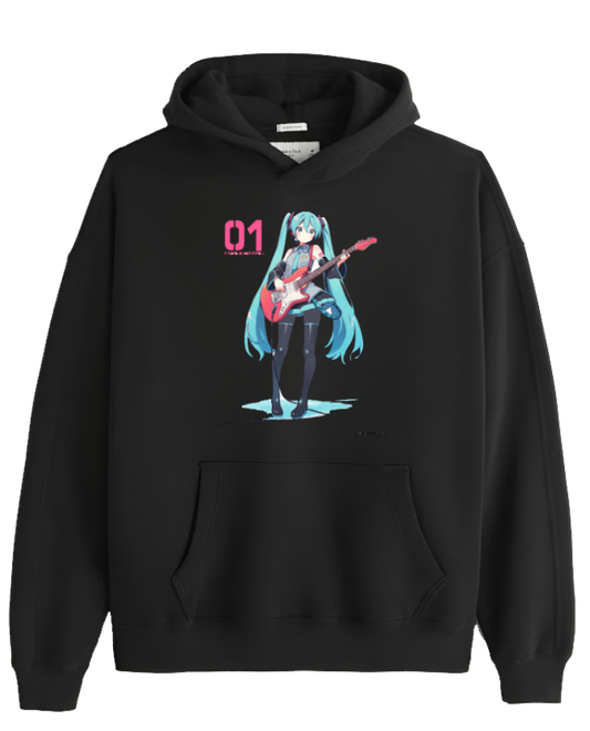 Hatsune Miku One Size hoodie Black 1