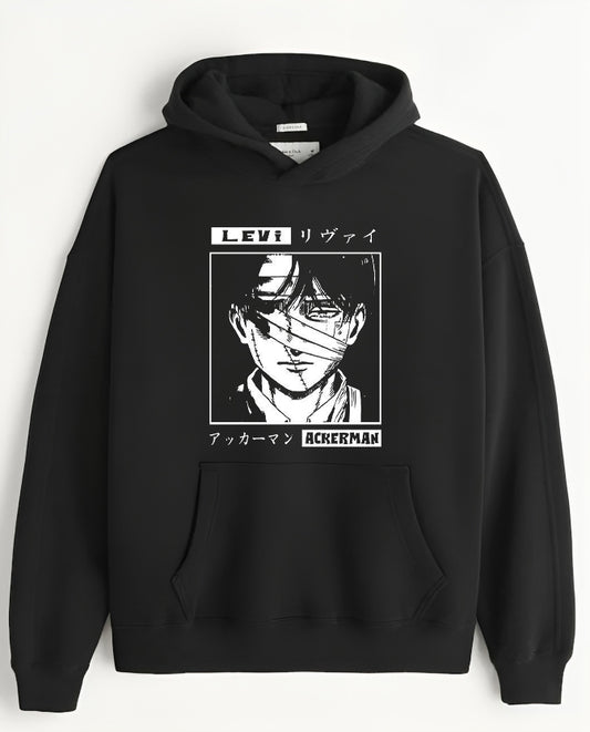 Anime Attack on titan shingeki no kyojin eren levi mikasa Aot black Oversize  HOODIE 25