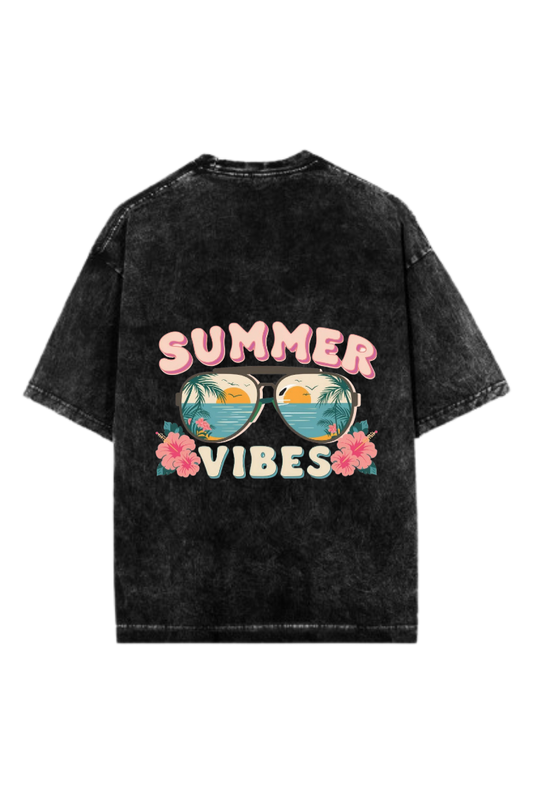 Summer Vibes One Size t- shirt Washed Back 1