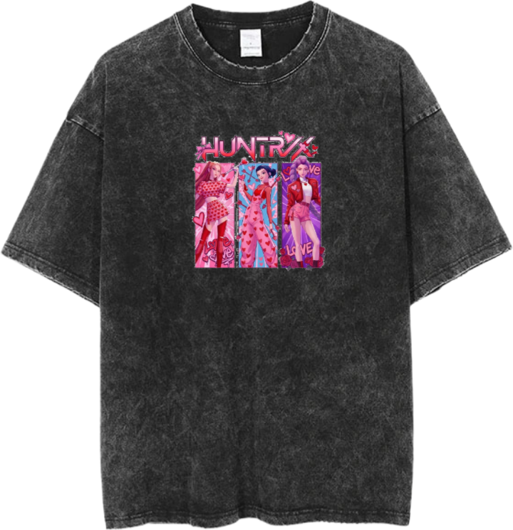 Hunterix kpop  t- shirt Washed  1