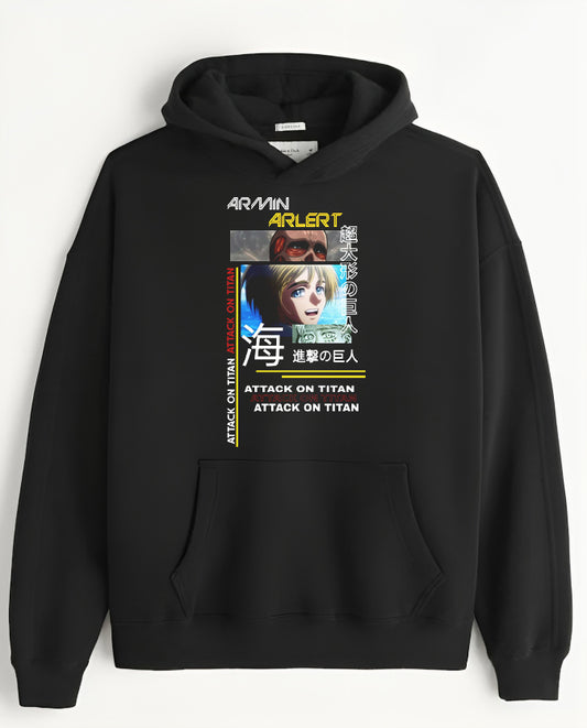 Anime Attack on titan shingeki no kyojin eren levi mikasa Aot black Oversize  HOODIE 34