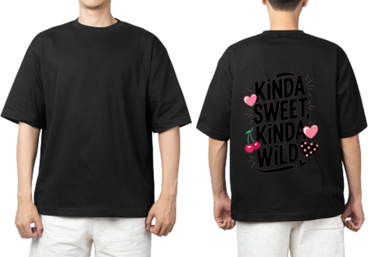 KINDA SWEET, KINDA WILD t- shirt One Size Black back 1