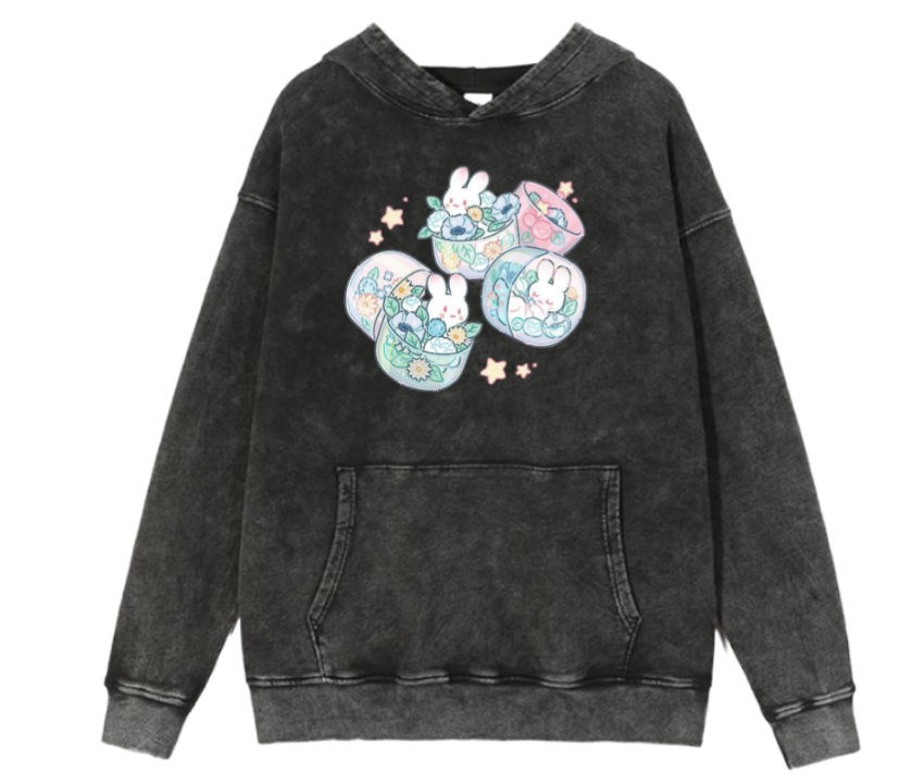 bunny Oversize Hoodie Washed 1